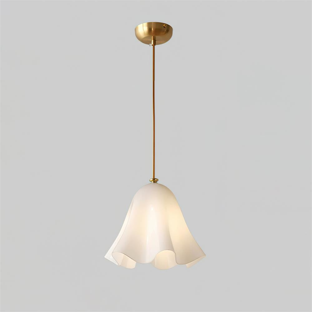 Ambient Glow Elegant Brass Glass Pendant Light